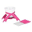 Trudeau Bow Breast Cancer Research Chocolate Fondue 7 Piece Set Trudeau Bow Breast Cancer Research Chocolate Fondue 7 Piece Set