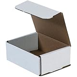 Aviditi M542 Corrugated Mailer, 5" Length x 4" Width x 2" Height, Oyster White (Bundle of 50)