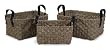 Set of 3 Natural Seagrass Table Top Woven Storage Baskets