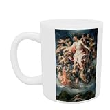 Angel collecting blood from the wounds of Christ, 1543 (panel) by Lorenzo Lotto - Mug - Standard Size