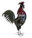 Large Americana Rooster Statue : Recycled Metal Garden Art Sculpture