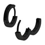 Black Stainless Steel Ear Huggie Hoop Earrings