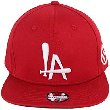 Compton Flat Bill Snapback Adjustable Baseball Cap Hat (LA/Red)