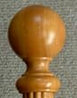 ***CLOSEOUT*** Ball Wood Finial in Warm Oak Finish for a 1-3/8" dowel rod - 2/pack [CAPITOL CITY LUMBER]