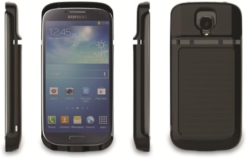 Samsung Galaxy S4 3000mAh Power Bank External Rechargeable Back-Up Battery Charger Case with Solar Charger by SURIA CHARGE®