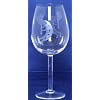 Individually Hand Etched Kokopelli White Wine Glass 9" Set / 4