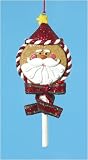 Gingerbread Santa Claus Lollipop Christmas Ornament