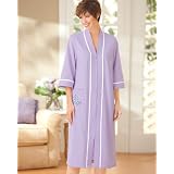 National Zip Fleece Robe, Lilac, Large