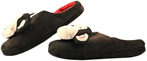 ONLEAD Brown Winter Lady's with Monkey Doll Head Dragged Cotton Slippers L