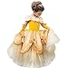 Belle Costumes Dress Up Party Girls Princess Cosplay Halloween Kids Ball Gown 2-13Years Gold