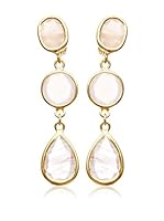 Silver Luxe Pendientes Belle Rose