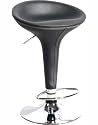 Furniture online: The Bella Leather Bombo Bar Stool-Black