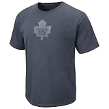NHL Men's Toronto Maple Leafs Big Time Play Short Sleeve Pigment Dye Tee (Pigment Denim, Large)