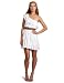 XOXO Juniors One Shoulder Belted Tiered Dress, White, Small