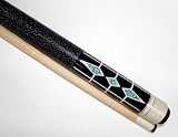 Black blue 58 2 Piece Hardwood Maple Pool Cue Billiard Stick 18 Oz