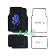A Set of 4 Universal Fit Plush Carpet Floor Mats for Cars / Truck - Dragon Blue