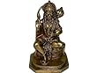 Blessing Hanuman Spiritual Statue, Hindu God Hanuman Brass Sculpture, Yoga Gifts 8"