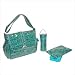 Laminated Buckle Bag - Stripe Illusion Teal