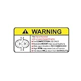 Fiat Supercharger Type II Warning sticker decal 