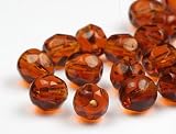Glasperlen zum Auffaedeln 5mm (Smoked Topaz), 100 Stueck