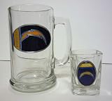 San Diego Chargers Glass Beer Mug Set