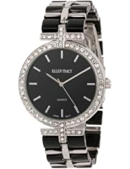 Ellen Tracy Womens ET5060STK Silver Bracelet 54 Stones Watch