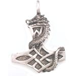 SAVE $8.98 - Thor DRAGON THOR'S HAMMER Real Pewter PENDANT Necklace $9.97