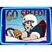 Speed Racer Tin Framed in Neon (blue) (15