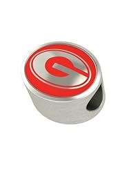 Georgia Bulldogs Collegiate Bead Charm Fits Most European Style Bracelets Including Chamilia, Kera and More. Highest Quality and in Stock for Fast Shipping.