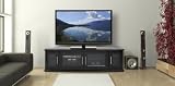 62 Flat Screen TV Cabinet - Black (Black) (17.75H x 62W x 22D)