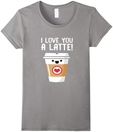 I love you a latte T-shirt - Female XL - Slate