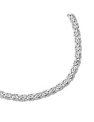 BRI Jewelry 14K White Gold 7.2mm Shiny Byzantine Fancy Bracelet with Pear Shape Clasp