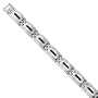 Interlinked Rubber Bracelet Crafted in Stainless Steel