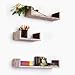 Trista - [Camel Flower] U-Shaped Leather Wall Shelf / Bookshelf / Floating Shelf (Set of 3)