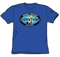 Survivor Reality TV Show BLUE BURST Adult Royal Blue T-shirt Tee Shirt