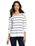 41z%2BQwM%2BiIL. SL160  Calvin Klein Jeans Womens Petite Varigated Striped Pullover