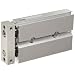 SMC CXSJ Series Aluminum Air Cylinder with Guide Rod Plate, Slide Bearing, Compact, Switch Ready, Cushioned