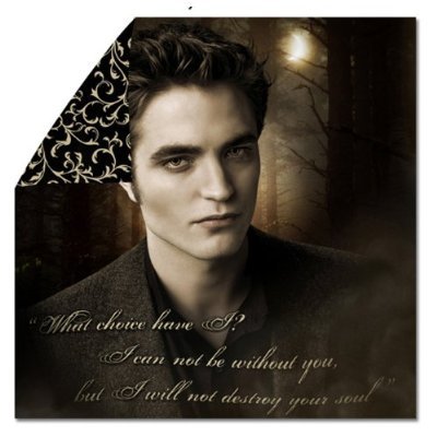 Twilight New Moon  Edward: Destroy Your Soul Duvet cover Edward