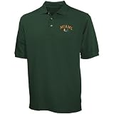 Miami Hurricanes Green Pique Polo