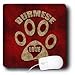 Doreen Erhardt Cat Breed Collection - Burmese Love Cat Breed in Cheetah Print and Red - Mouse Pads