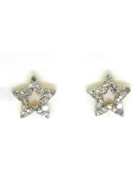 0.28CTW ROUND DIAMOND LADIES FASHION STAR EARRINGS