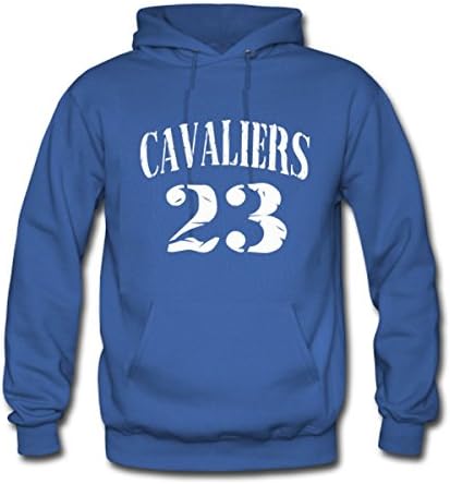 Custom Cleveland Cavaliers LeBron James #23 For Men Classic Hoodie Blue XL