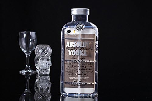 Iphone 6 Cover, Iphone 6 Plus Protective Case, Cute Cartoon 3d Soft Silicone Back Case Cover [2015 New] Anti-slip, Good Grip, Anti-shock, Soft Slim, Scratch Resistant Protection Silicone Rubber 3d Adorable Cover Perfect Fit for Iphone 6 4.7 Inch Screen, Iphone 6 Plus 5.5 Inch Screen (Vodka Bottle (Fit for Iphone6 Plus - 5.5")- Font Color: Silver)