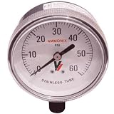 Valley Instrument 4in. Ammonia Filled Gauge 0-160 PSI