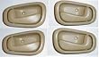 1998-2002 Set of 4 Toyota Corolla Tan 2 LH Left Hand Drivers and 2 RH Right Hand Passenger Inside Door Handle Set 1999 2000 2001 Toyota Corolla Driver / Passengers Indoor Han 98 99 00 01 02