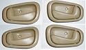 1998-2002 Set of 4 Toyota Corolla Tan 2 LH Left Hand Drivers and 2 RH Right Hand Passenger Inside Door Handle Set 1999 2000 2001 Toyota Corolla Driver / Passengers Indoor Han 98 99 00 01 02
