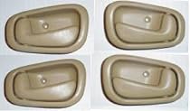 1998-2002 Set of 4 Toyota Corolla Tan 2 LH Left Hand Drivers and 2 RH Right Hand Passenger Inside Door Handle Set 1999 2000 2001 Toyota Corolla Driver / Passengers Indoor Han 98 99 00 01 02