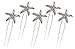 Crystal Starfish Hair Pins Jewel in Silver Tone for Women Girl Bridal Wedding Bouquet Prom and Beach Theme Party (Set of 6)