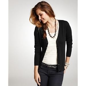 Buy Ann Taylor Ladies Black V-Neck Cardigan by Ann Taylor
