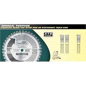 Click here to buy TimberLine 250-600 Finishing Blades For Miter or Stationary Table Saw - 10 Diameter; 60 Teeth by Timberline.
